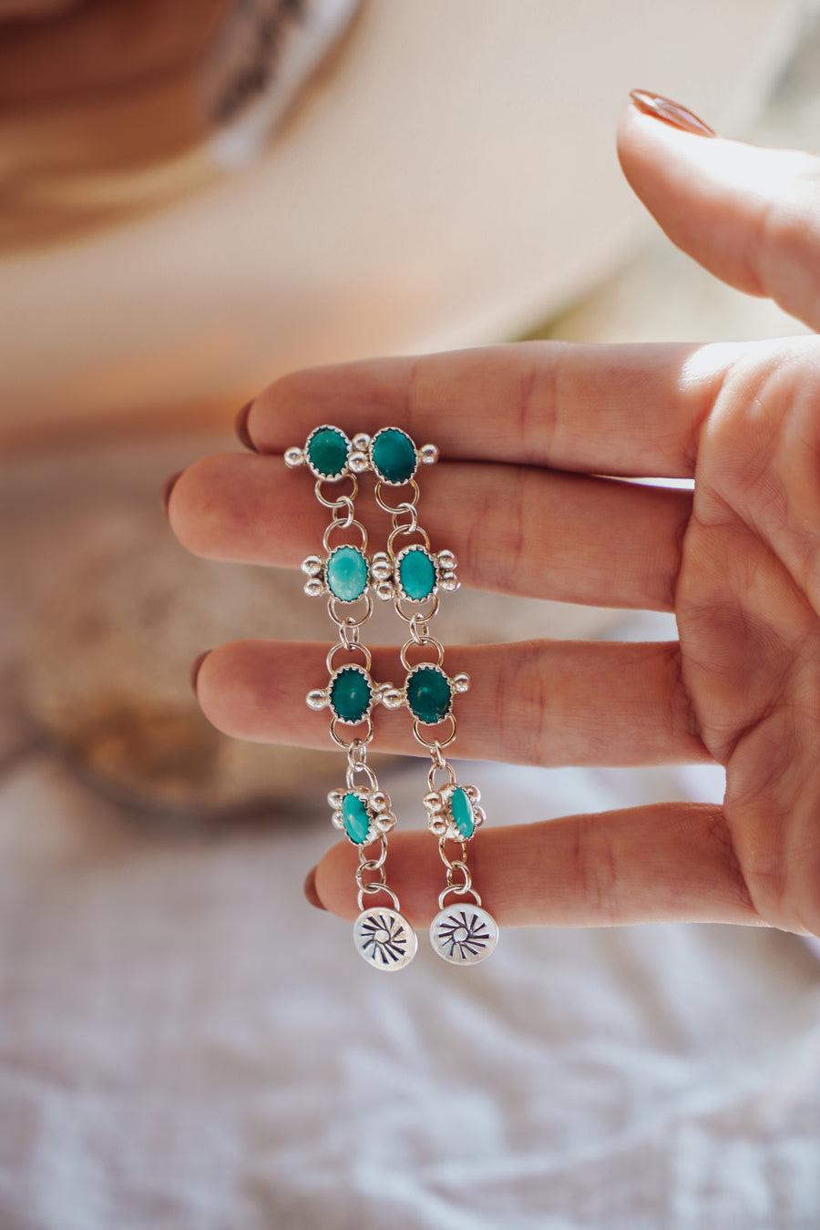 Drip Earrings in Hubei Turquoise