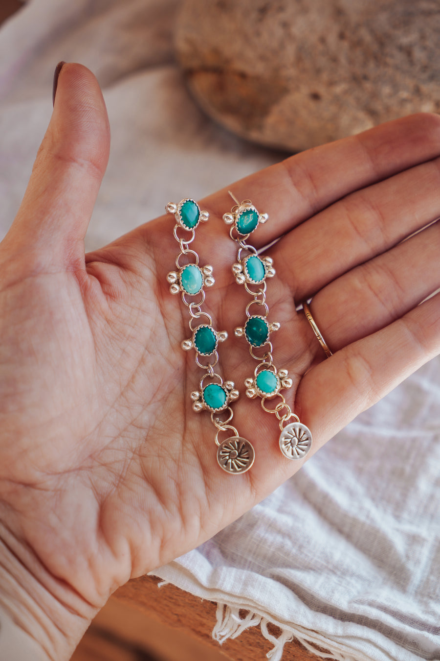 Drip Earrings in Hubei Turquoise