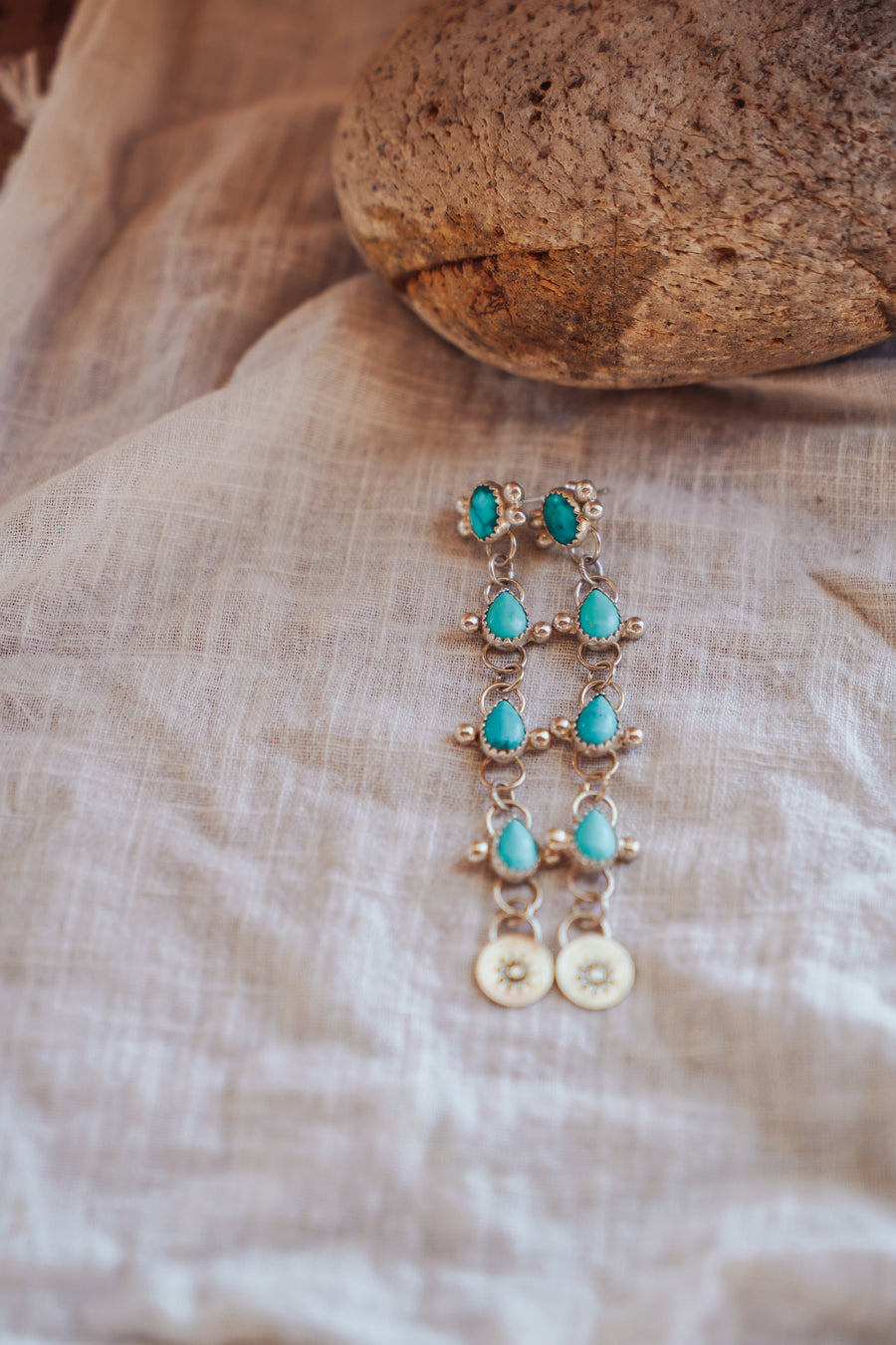 Drip Earrings in Kingman Turquoise