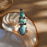 Cairn Ring in Golden Hills Turquoise (Size 6.5)