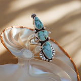 Cairn Ring in Golden Hills Turquoise (Size 6.5)