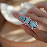 Cairn Ring in Golden Hills Turquoise (Size 6.5)