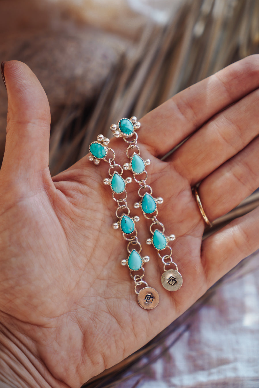 Drip Earrings in Kingman Turquoise