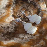 African Shell & Quartz Earrings