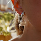 African Shell & Quartz Earrings
