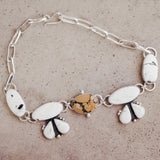 Statement Choker in White Buffalo & Giraffe Turquoise