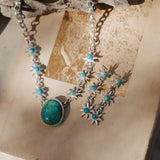 The Desert Sun Necklace in Royston + Lone Mtn Turquoise