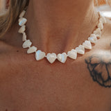 Mother of Pearl Heart Necklace