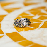 Scarab Ring (Choose your metal and size)