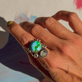 Moon Beam Ring in Sonoran Mtn & Moonstone (Size 9)