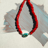IYKYK Choker in Sonoran Mtn w/ Coral Beads