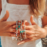 Mixed Up Anklet in Turquoise
