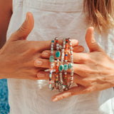 Mixed Up Anklet in Turquoise