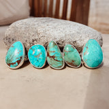 The Oasis Ring in Royston Turquoise (Size 7)