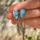 Disco Drop Earrings in Golden Hills Turquoise