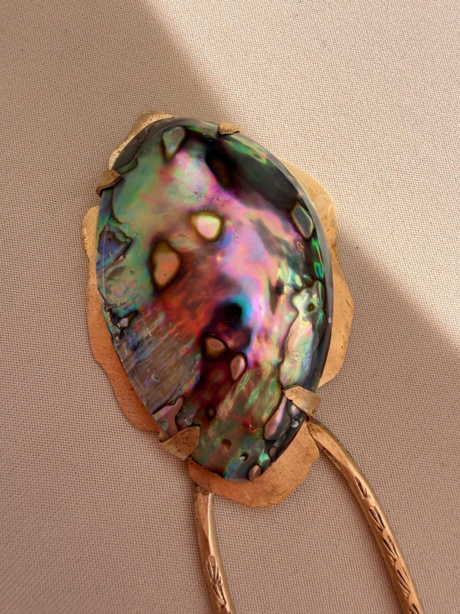 Abalone Shell Hair Fork no.2 - Golden Road Crafted