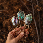 Abalone Shell Hair Fork no.3 - Golden Road Crafted