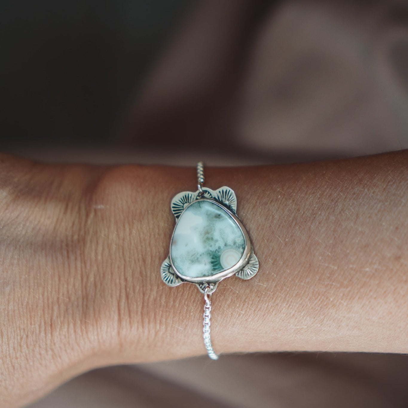 Adjustable Out West Bracelets in Ocean Jasper - Golden Road Crafted