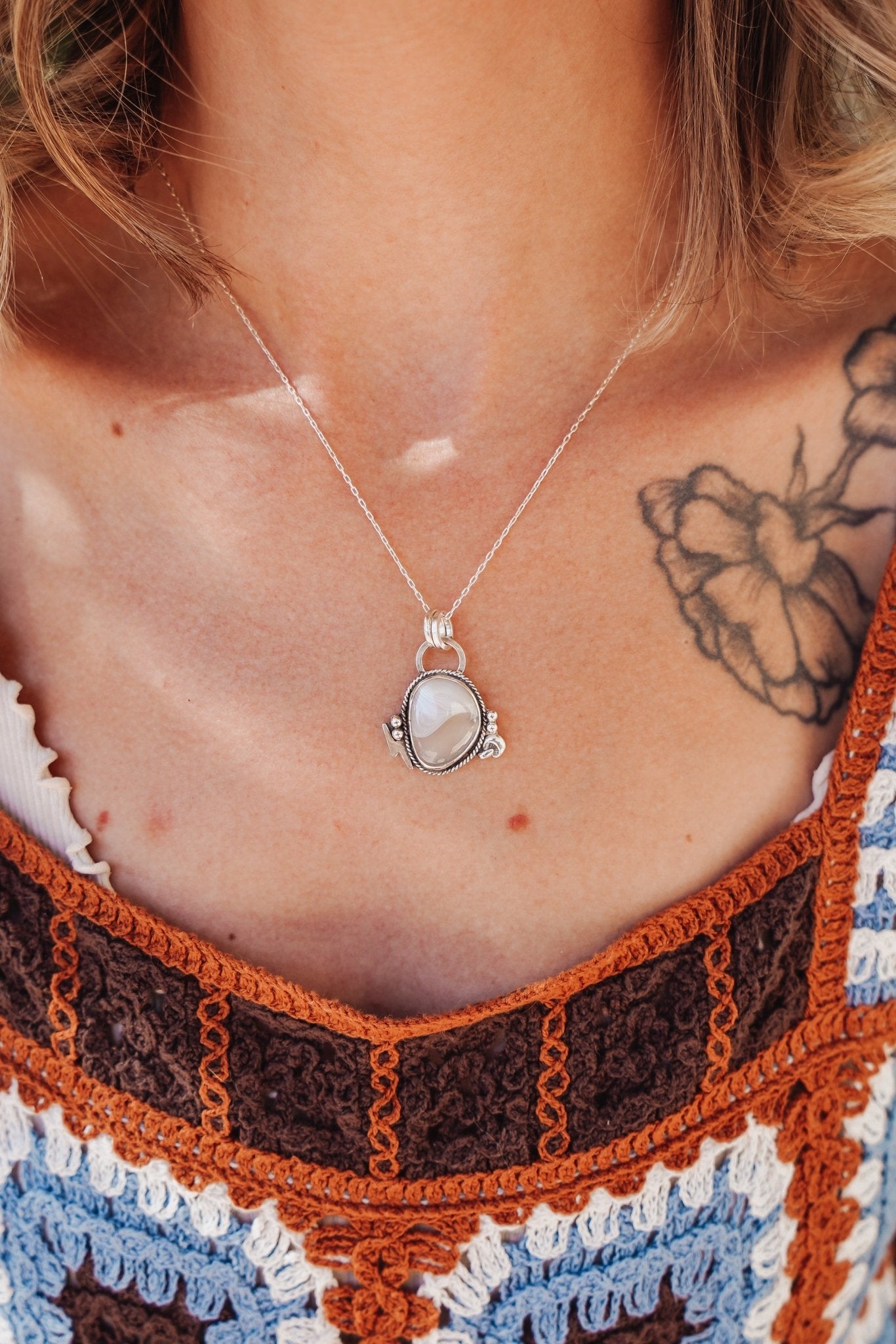 Agate Pendant - Golden Road Crafted