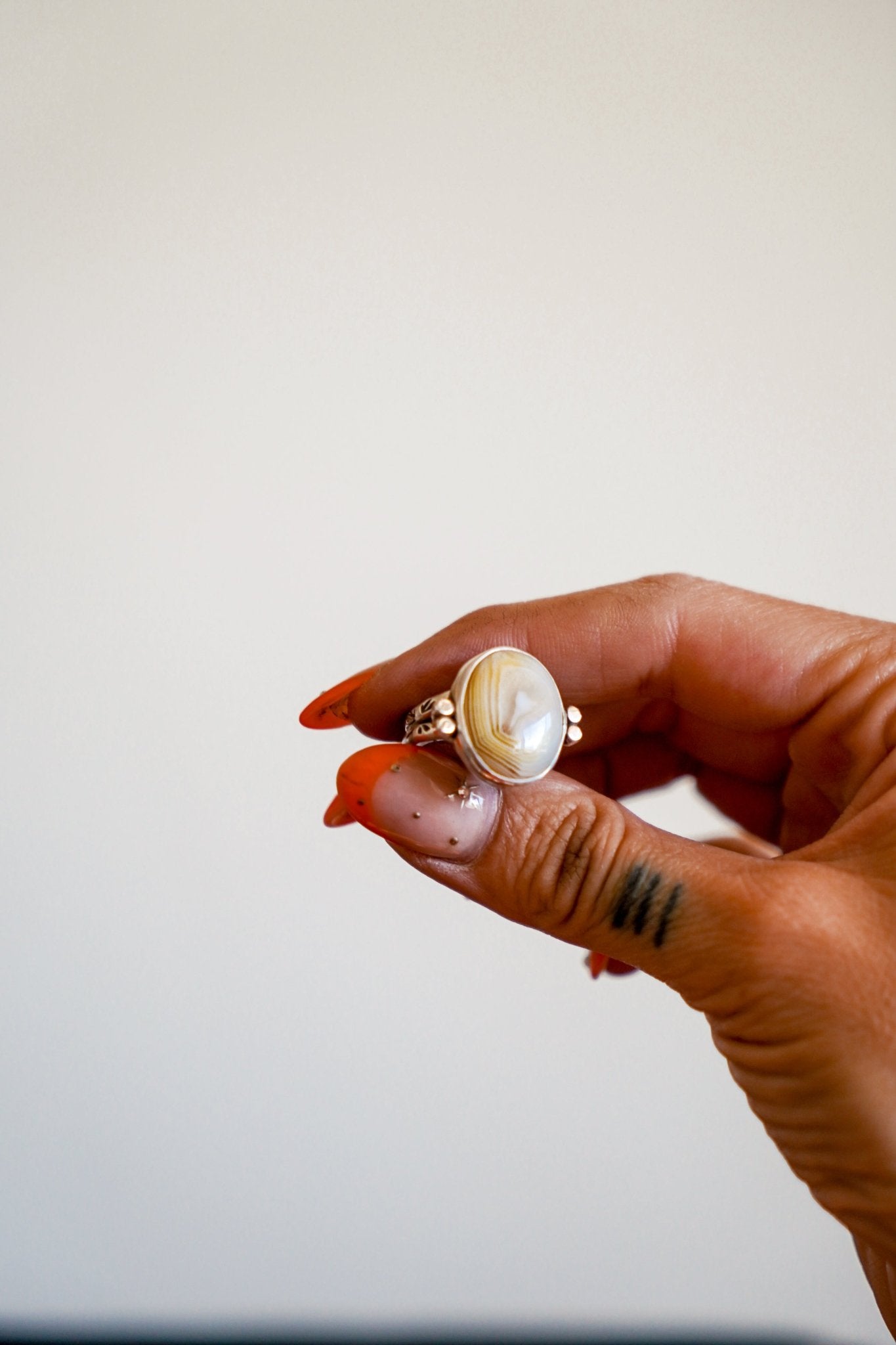 Agate Ring (Size 6.5) - Golden Road Crafted