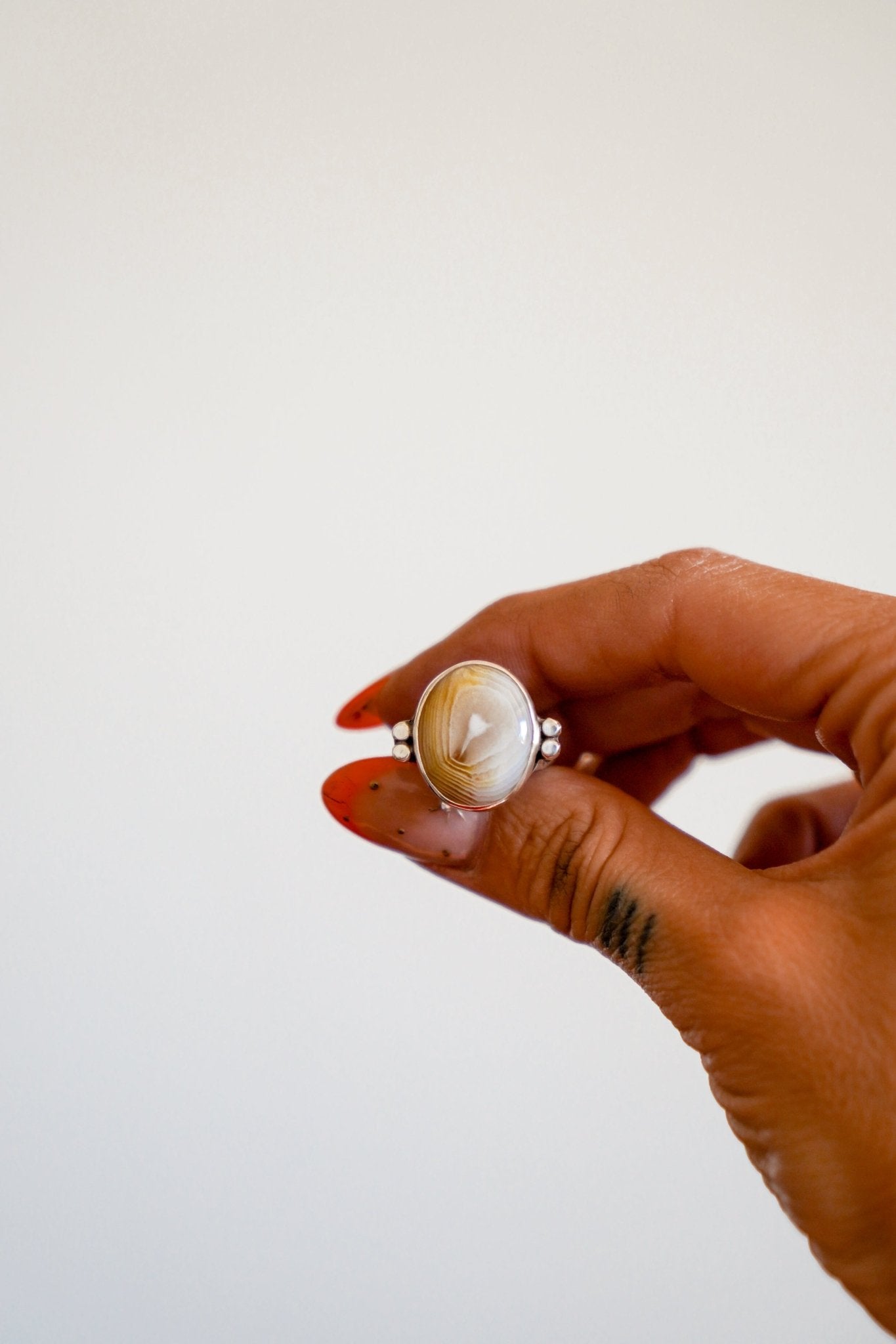 Agate Ring (Size 6.5) - Golden Road Crafted