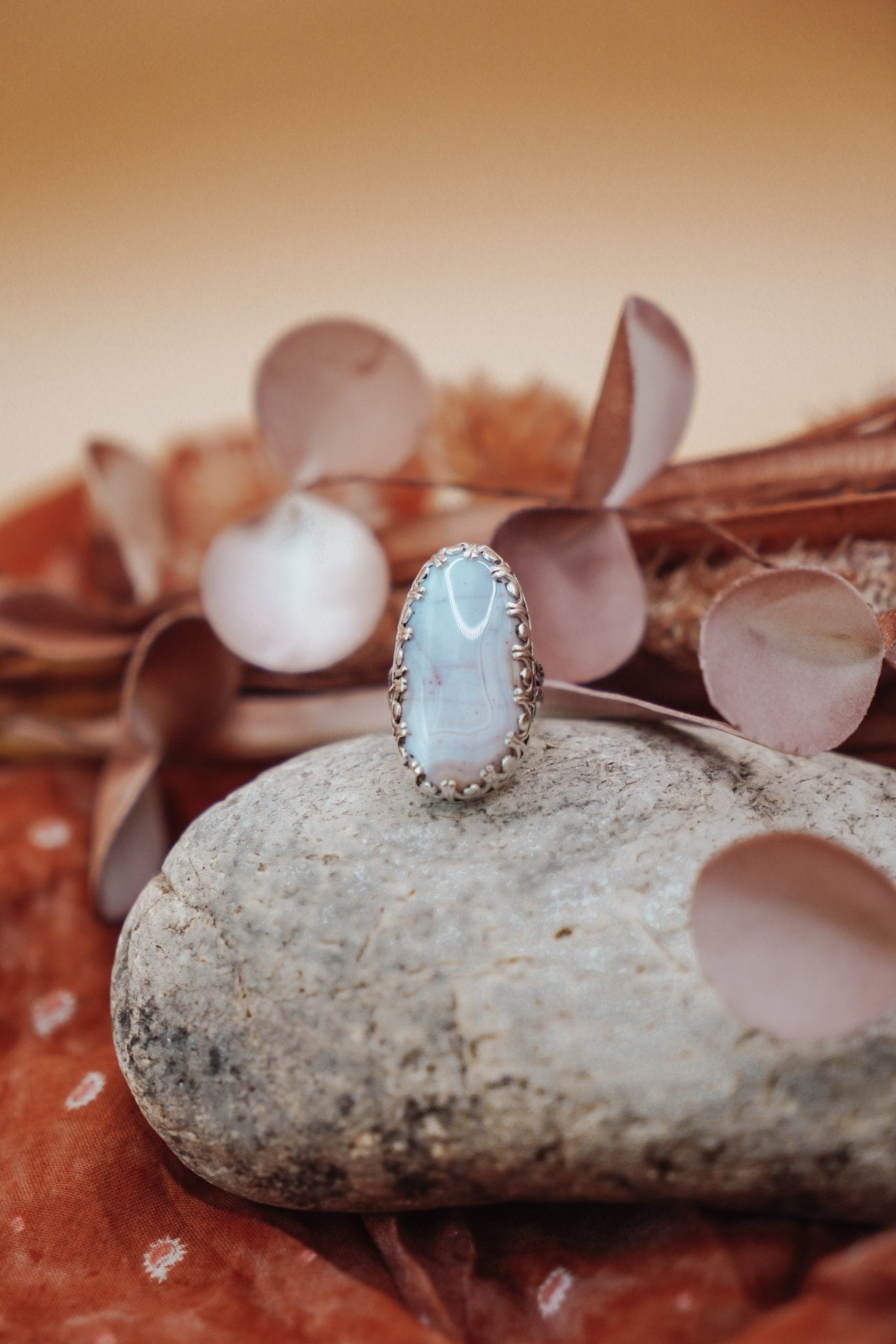 Agate Ring (Size 7) - Golden Road Crafted