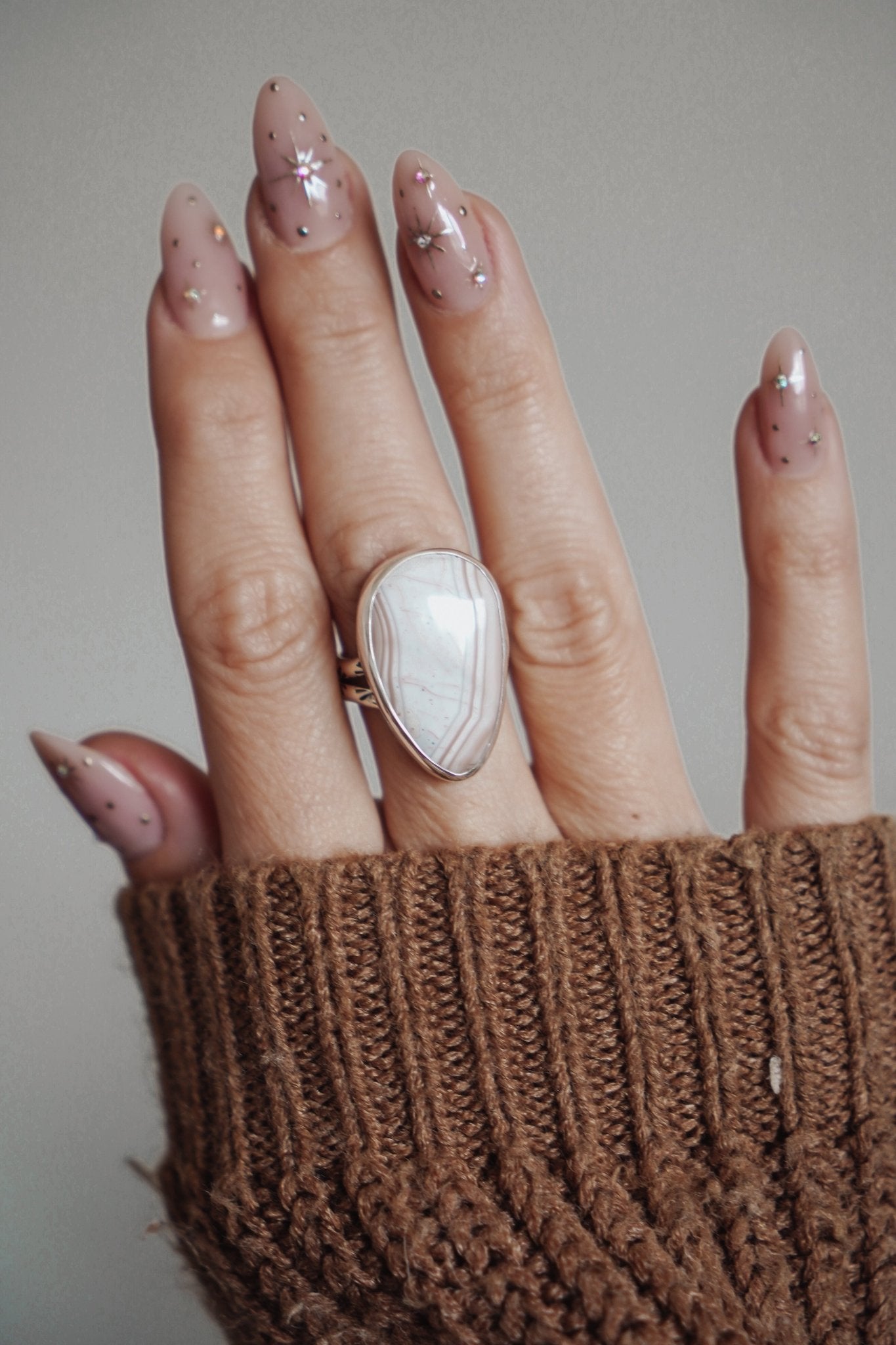 Agate Ring (Size 8) - Golden Road Crafted