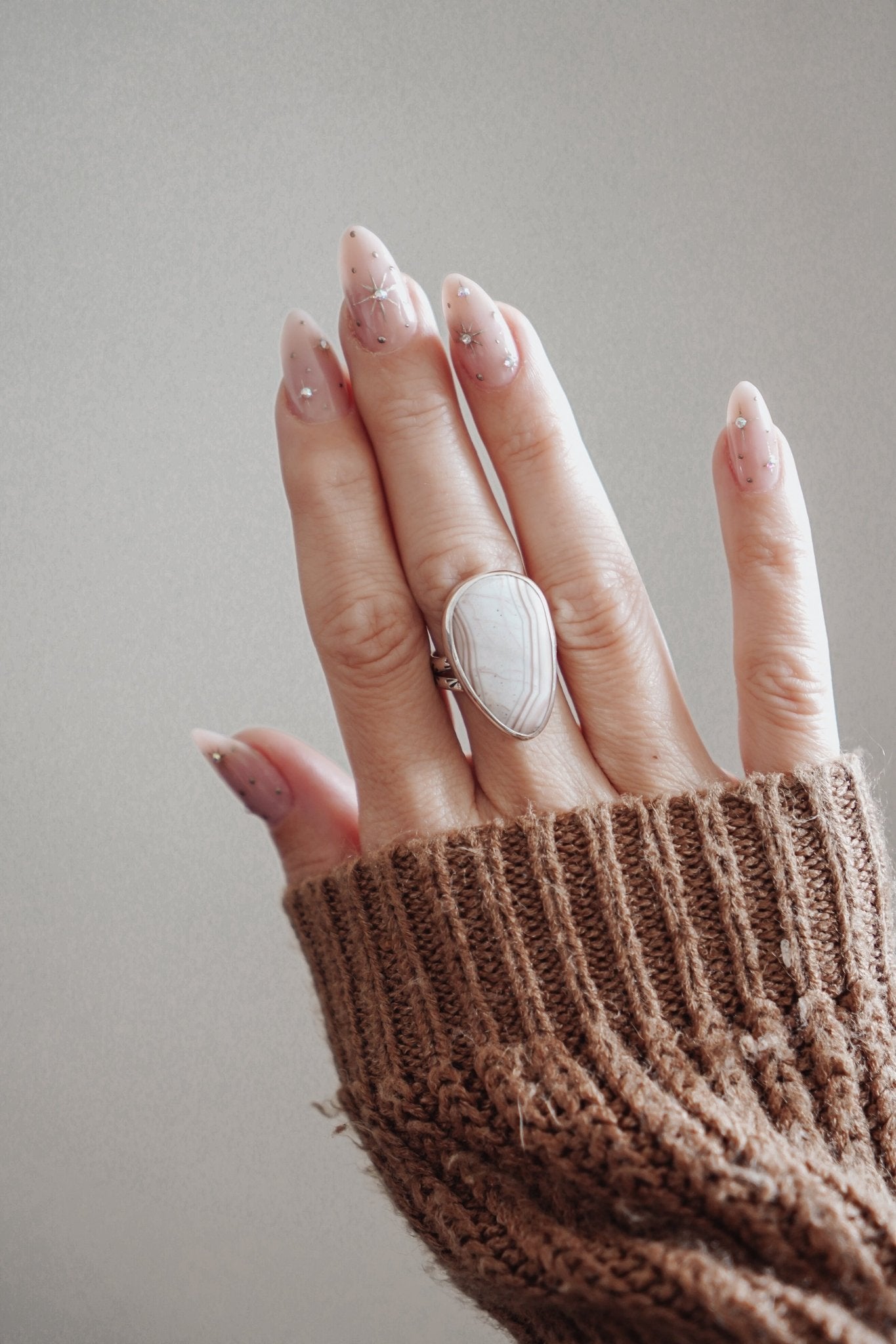 Agate Ring (Size 8) - Golden Road Crafted