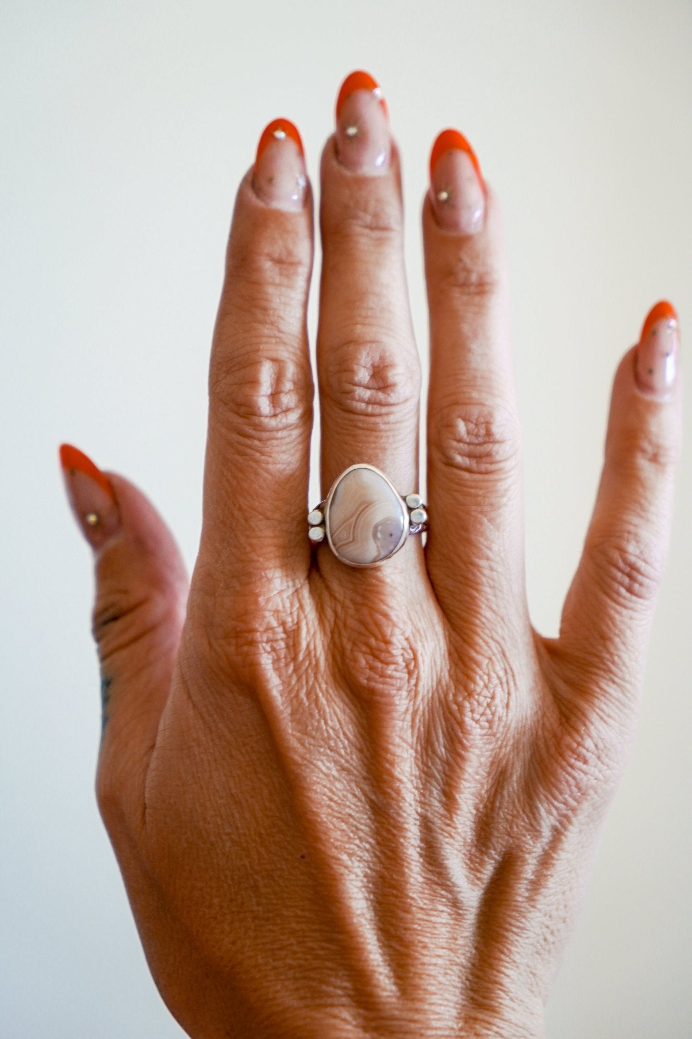 Agate Ring (Size 8) - Golden Road Crafted
