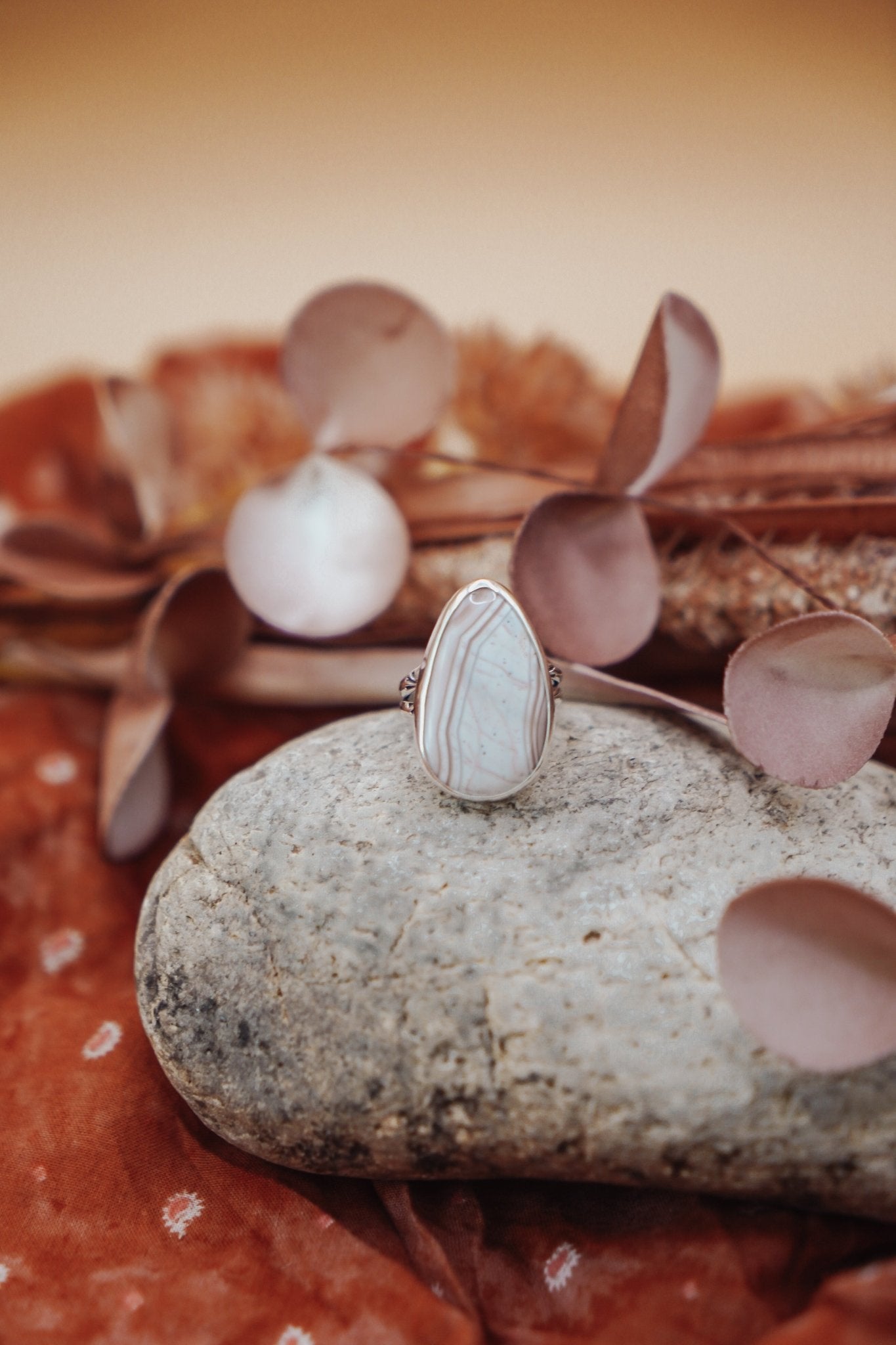 Agate Ring (Size 8) - Golden Road Crafted