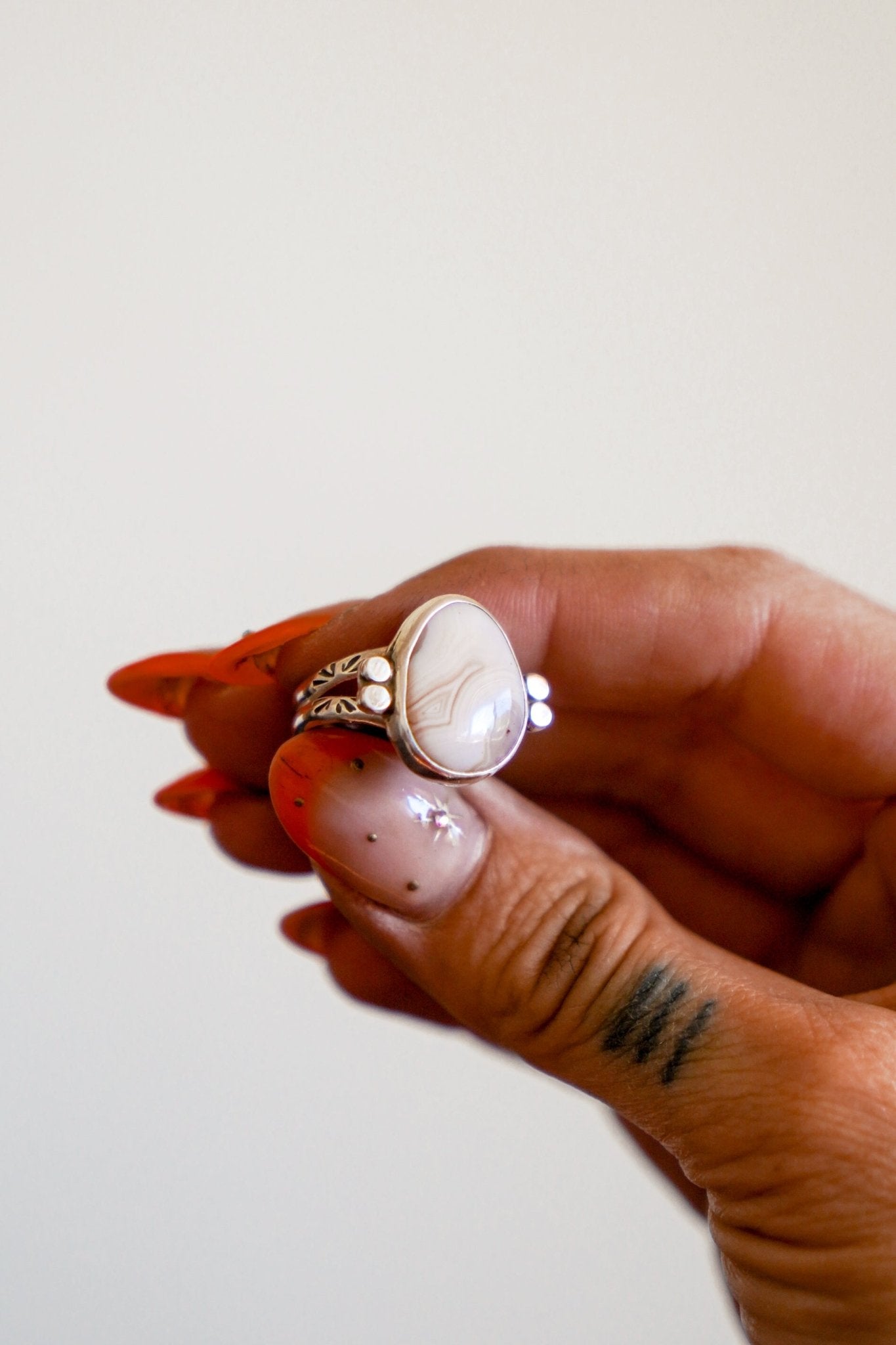 Agate Ring (Size 8) - Golden Road Crafted