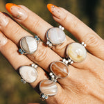 Agate Ring (Size 8.5) - Golden Road Crafted