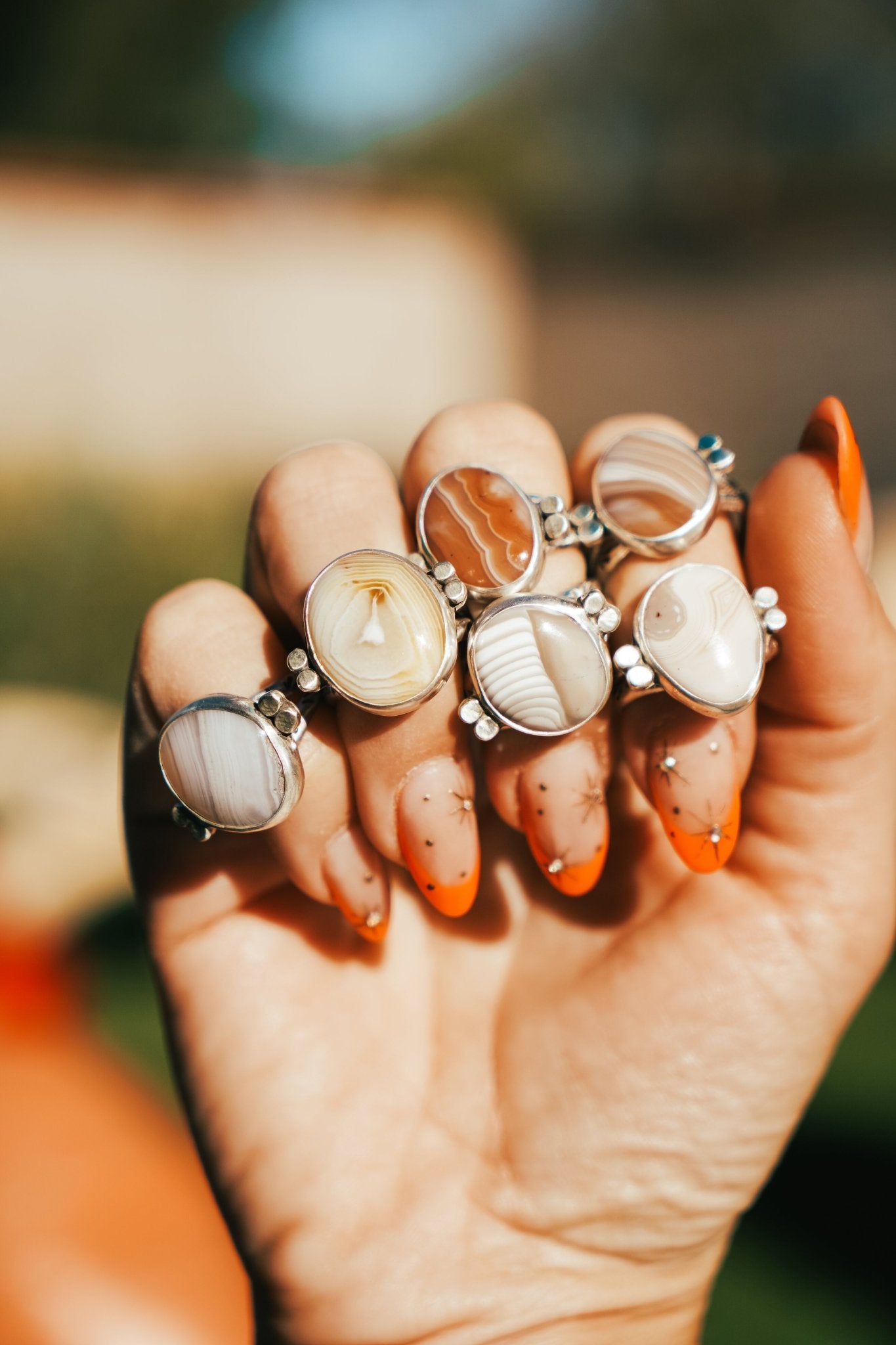 Agate Ring (Size 9) - Golden Road Crafted