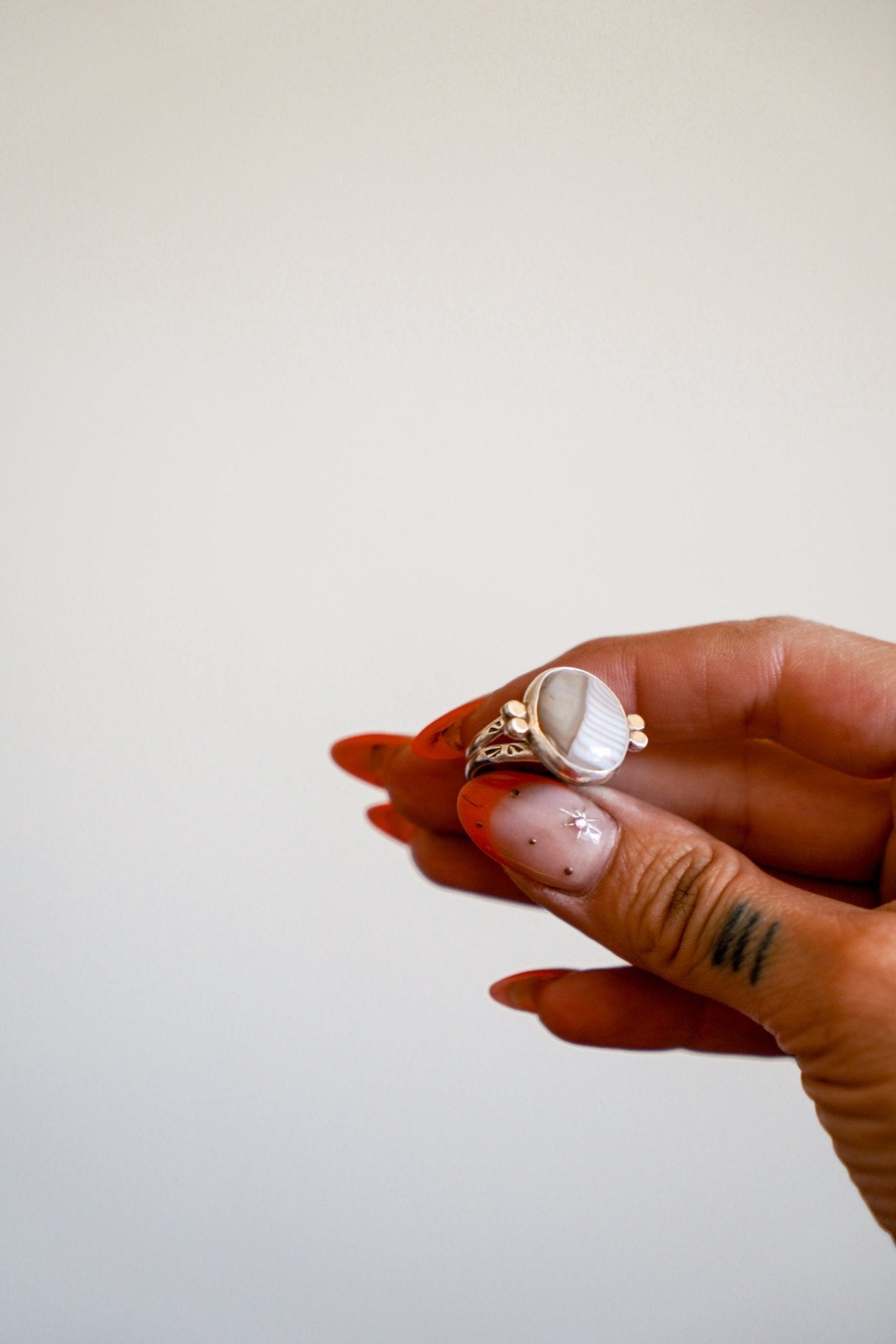 Agate Ring (Size 9) - Golden Road Crafted