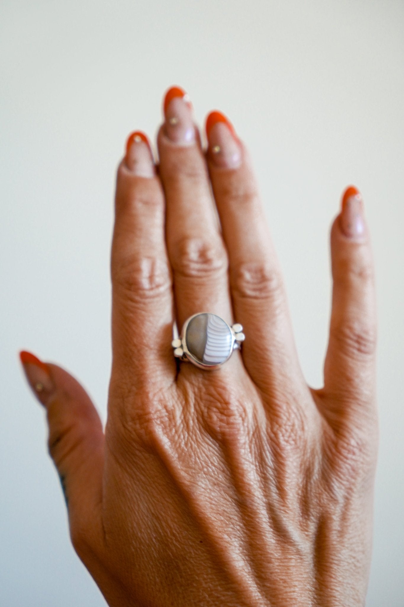 Agate Ring (Size 9) - Golden Road Crafted