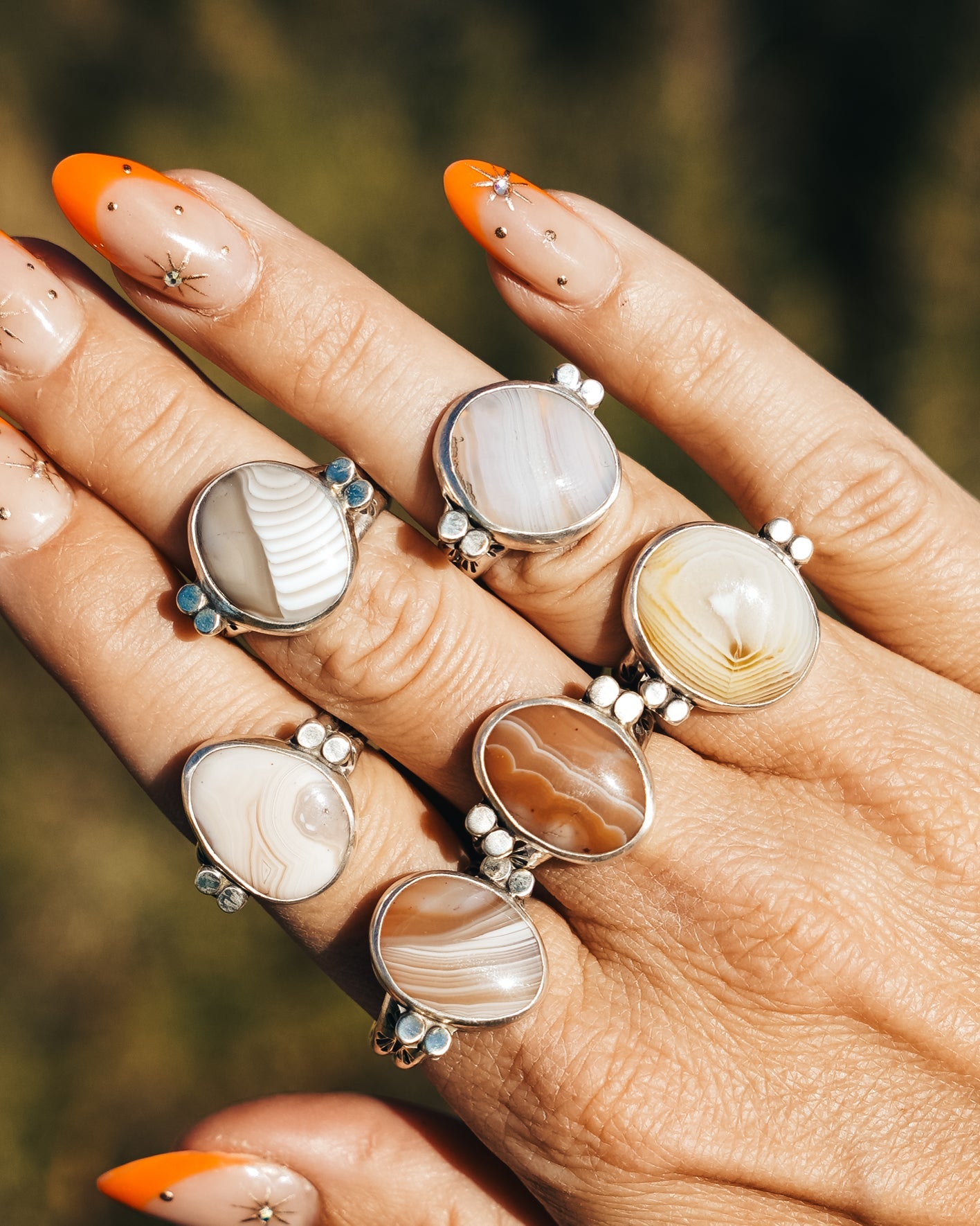 Agate Ring (Size 9) - Golden Road Crafted