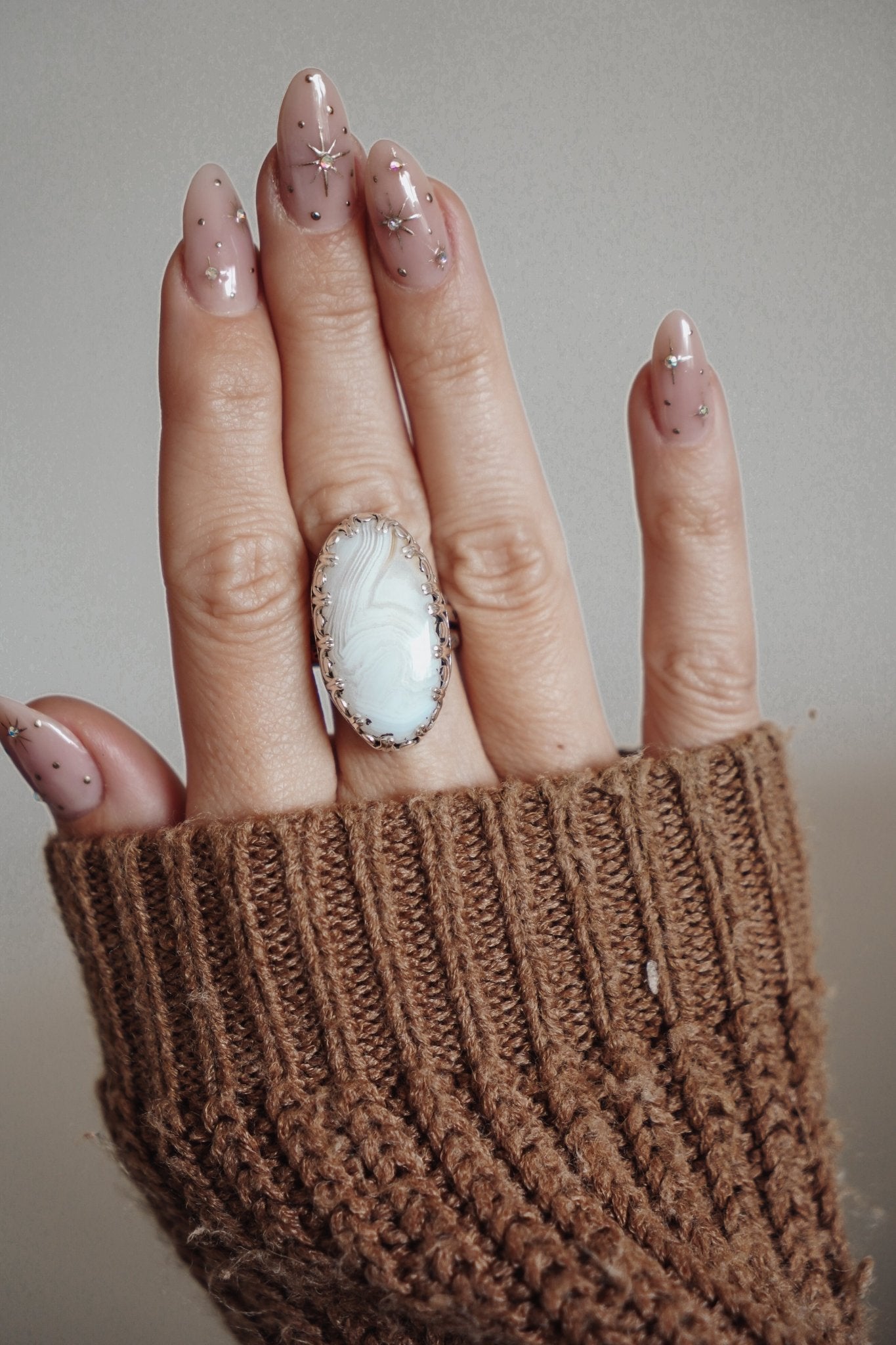 Agate Ring (Size 9.5) - Golden Road Crafted