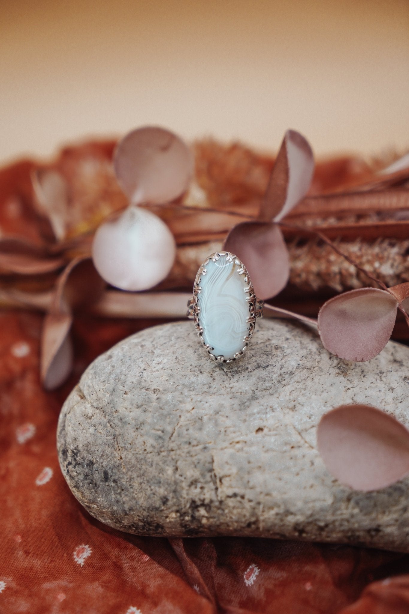Agate Ring (Size 9.5) - Golden Road Crafted