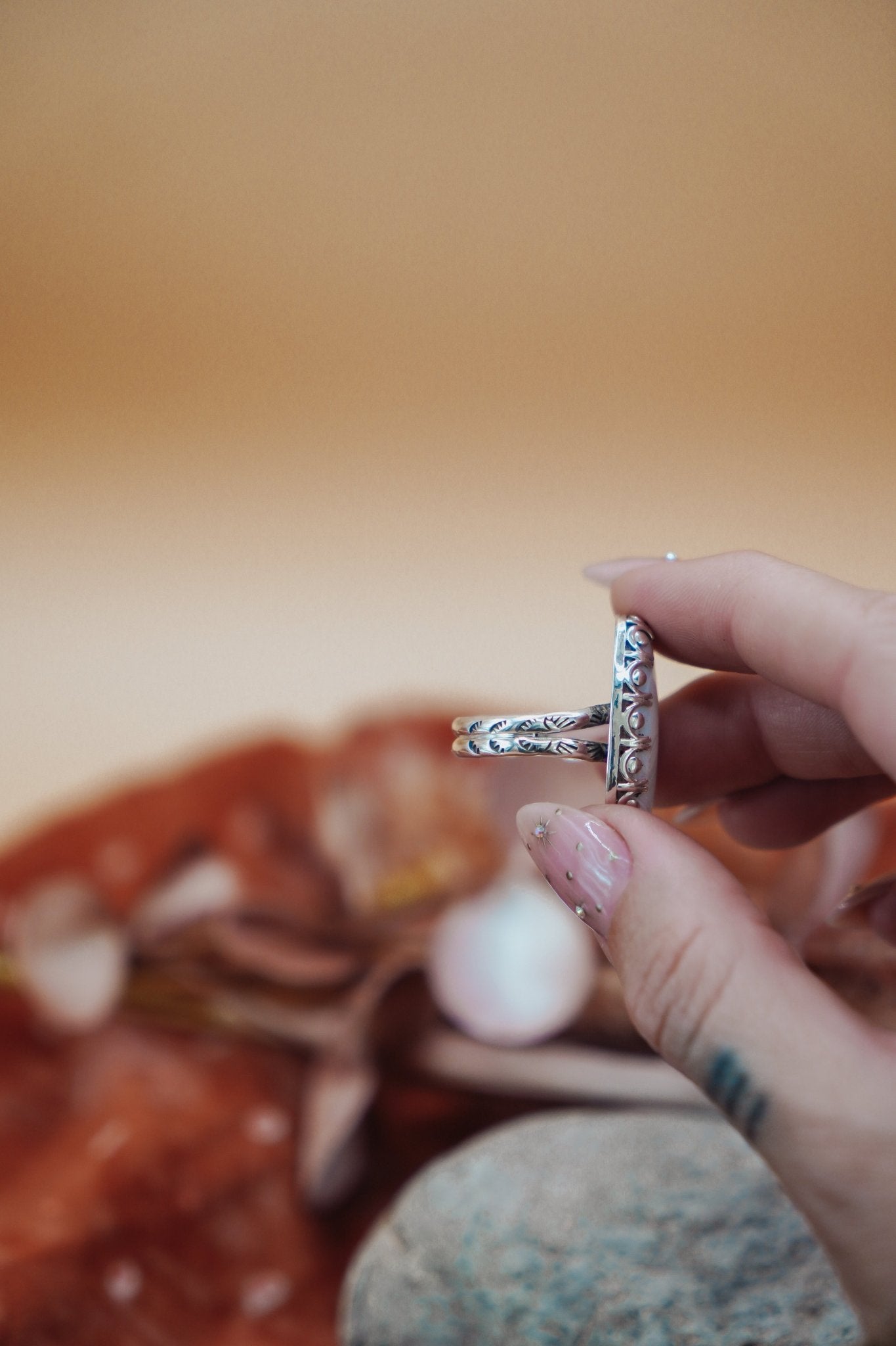 Agate Ring (Size 9.5) - Golden Road Crafted