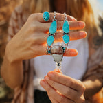 Agate + Tyrone Turquoise Necklace - Golden Road Crafted