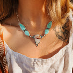Agate + Tyrone Turquoise Necklace - Golden Road Crafted