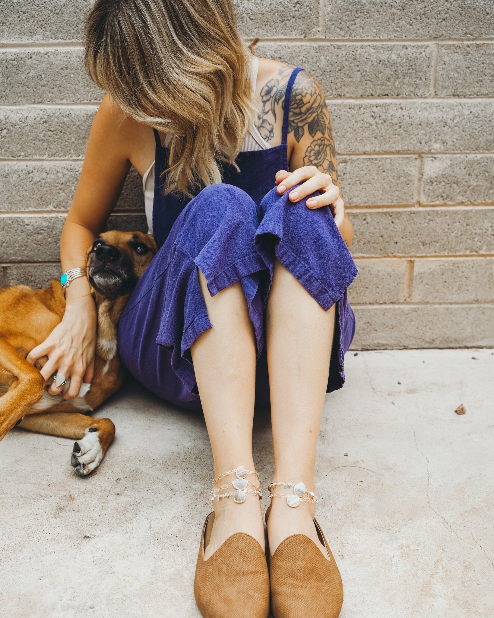 Anklet in Agate - Golden Road Crafted
