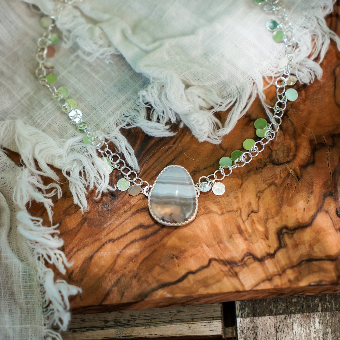 Anklet in Agate - Golden Road Crafted