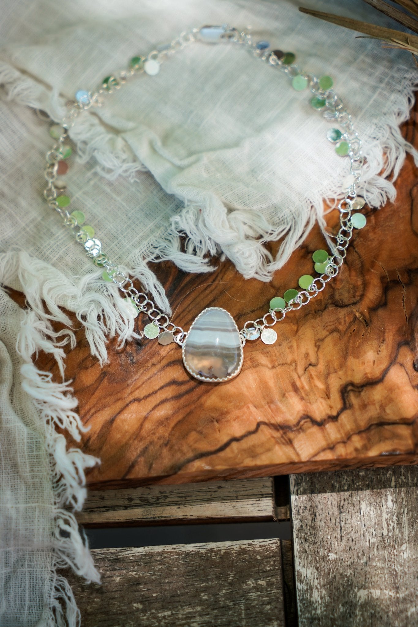 Anklet in Agate - Golden Road Crafted