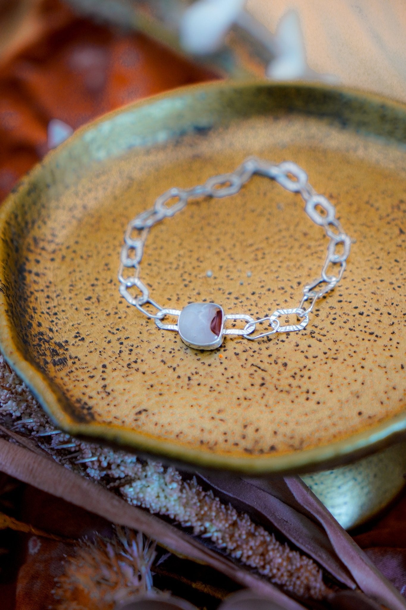Anklet in Agate - Golden Road Crafted