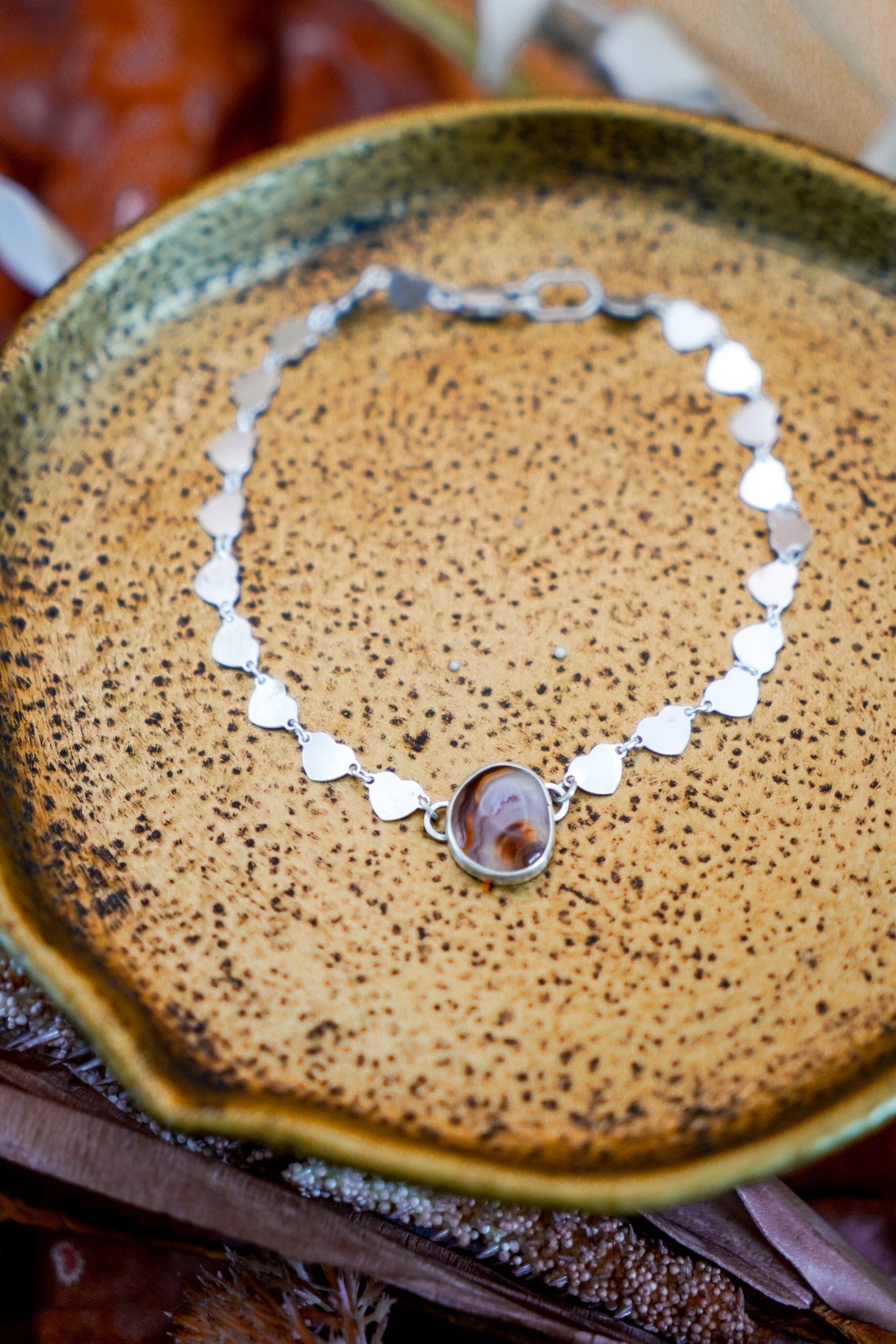 Anklet in Agate - Golden Road Crafted