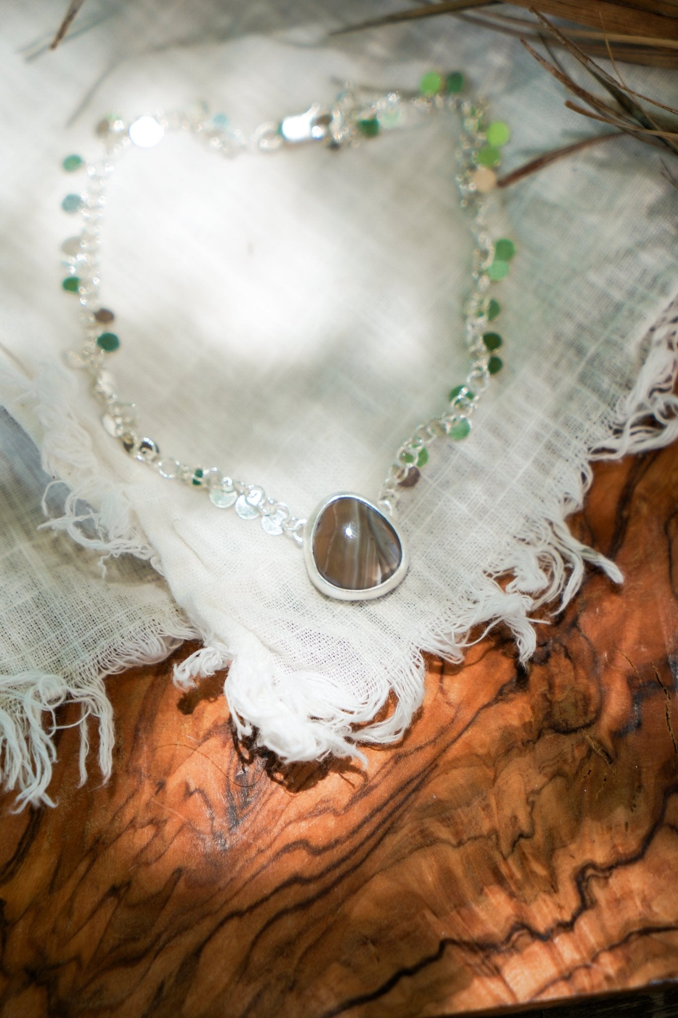 Anklet in Agate - Golden Road Crafted