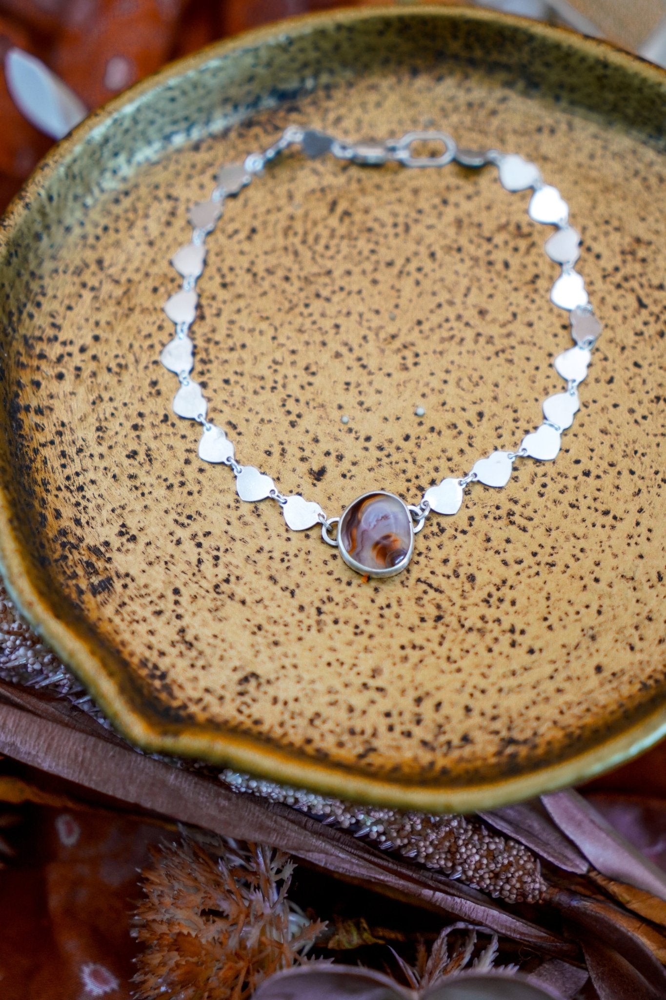 Anklet in Agate - Golden Road Crafted