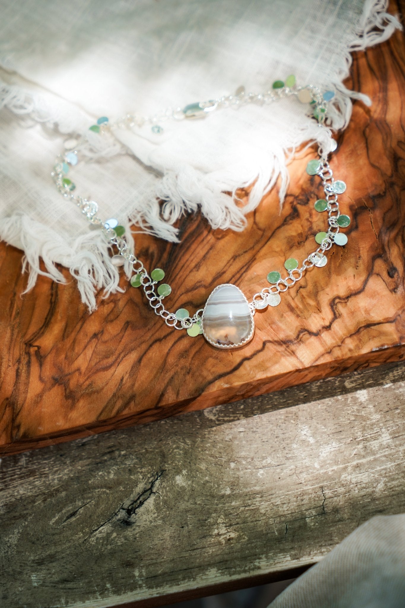 Anklet in Agate - Golden Road Crafted