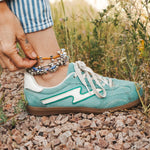 Anklet in Carico Lake Turquoise - Golden Road Crafted